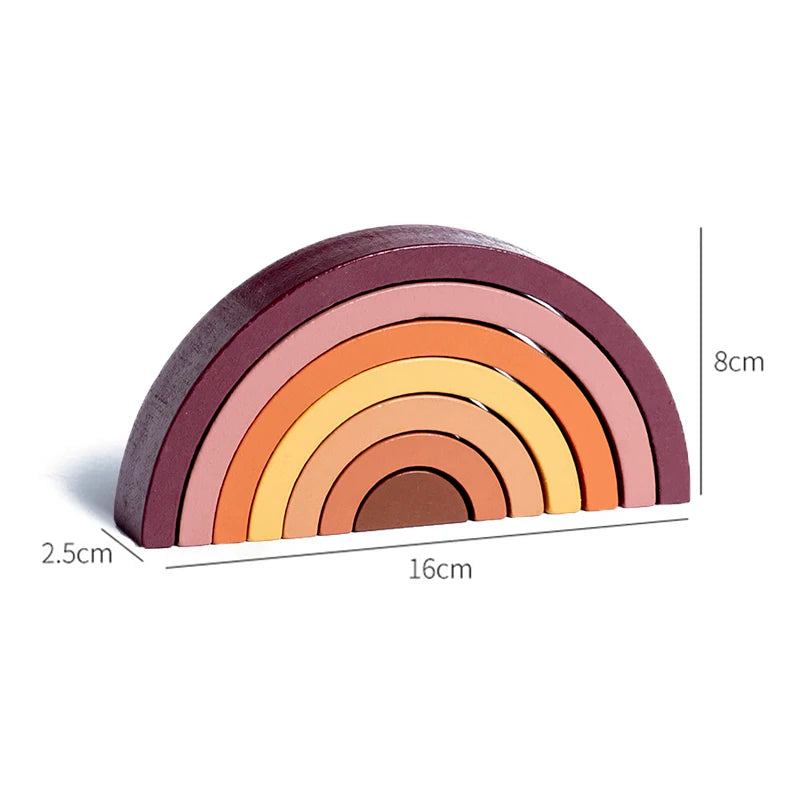 Arc-en-ciel en bois à empiler