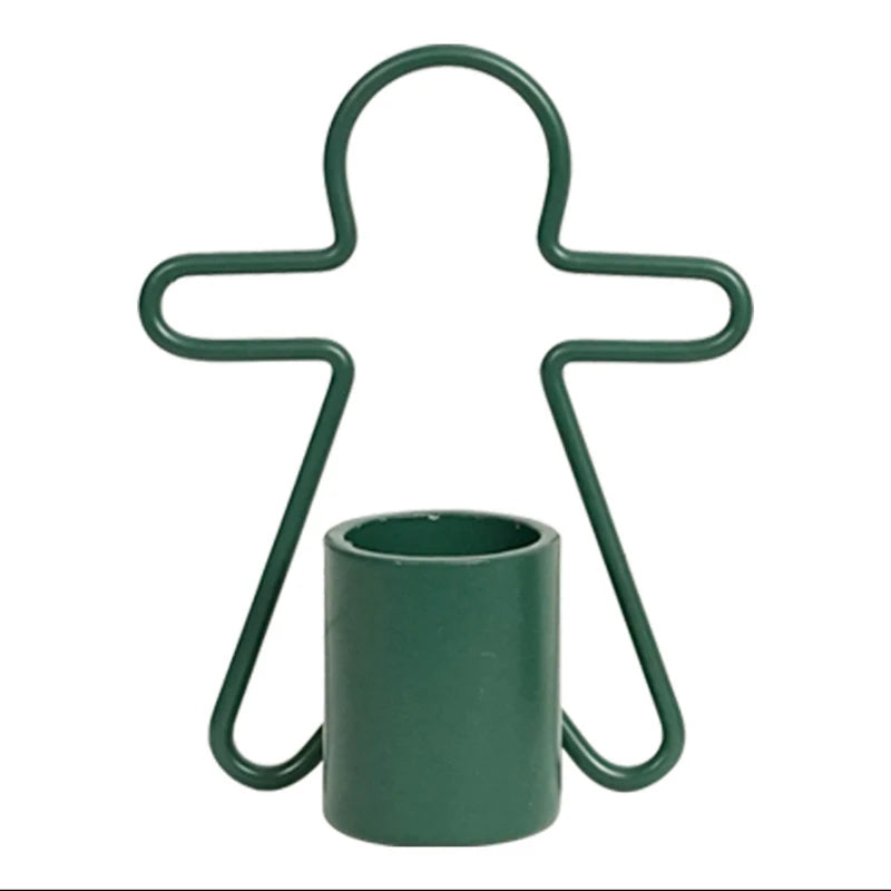 Bougeoir en métal – Bonhomme pain d’épices & esprit de Noël