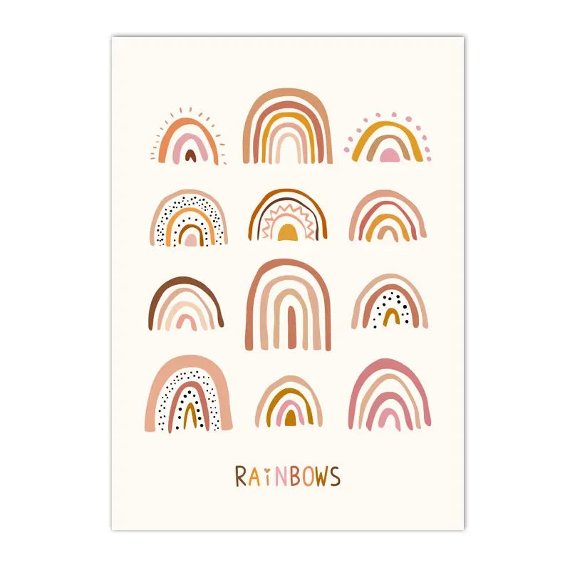 Toiles déco enfant – nuages, étoiles & arc-en-ciel