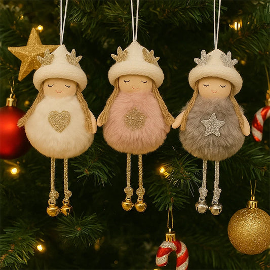 Décorations de sapin – Petits anges et poupées en tissu