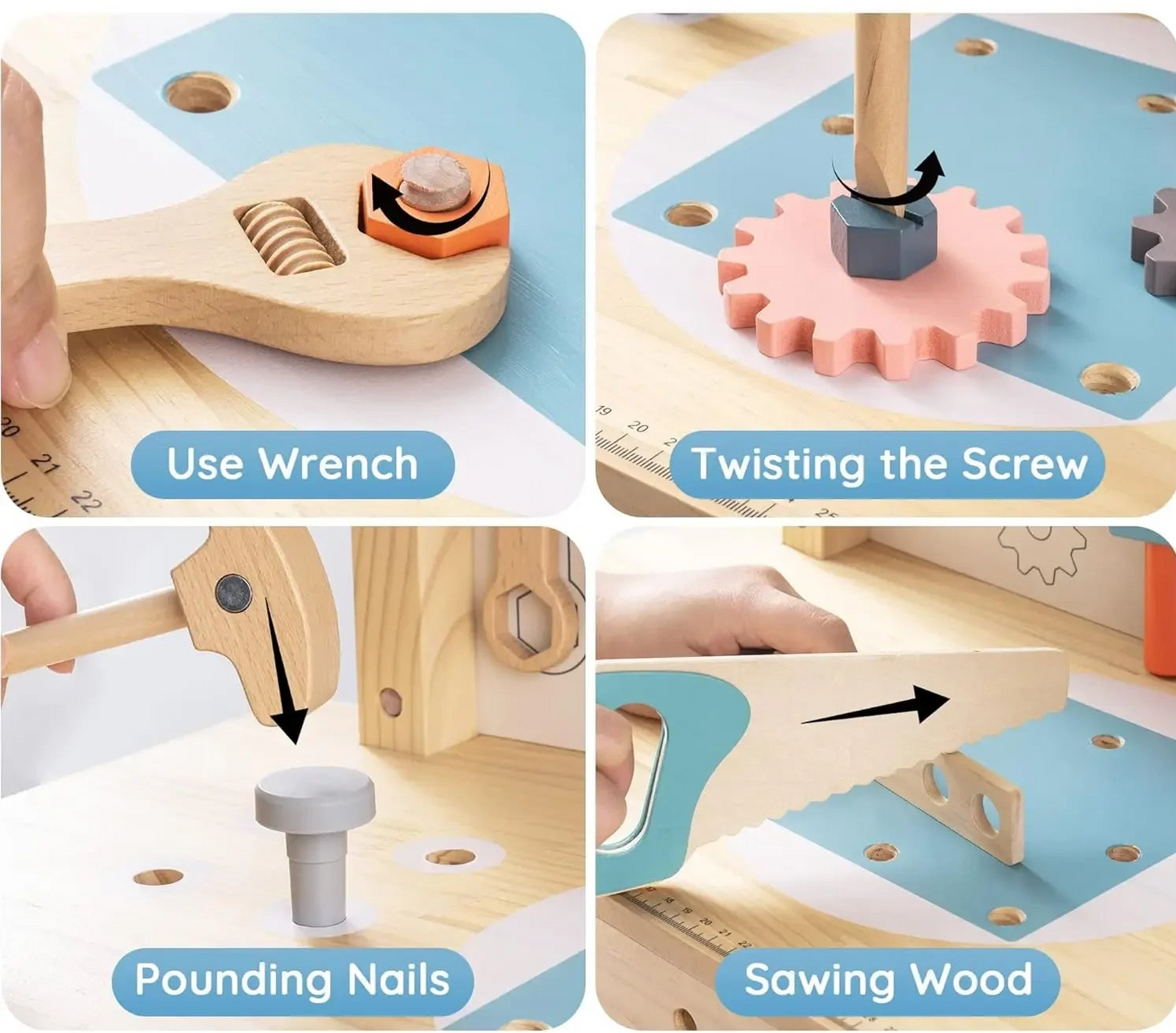 Établi en bois pour enfants