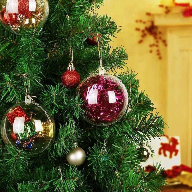 Boules de Noël transparentes à remplir