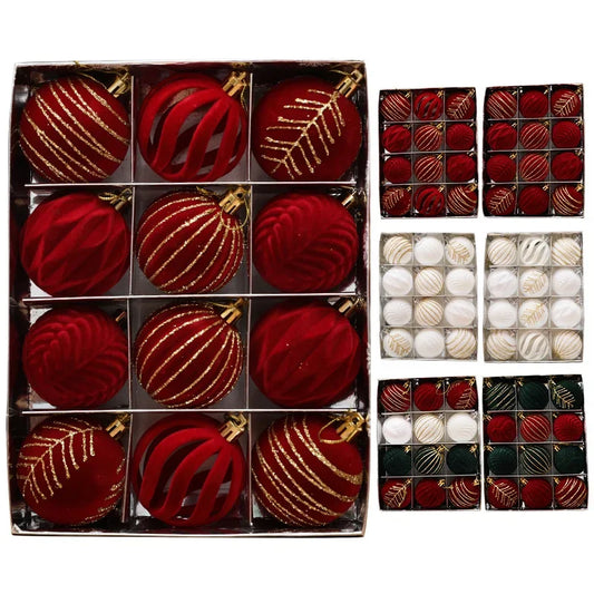 Lot de boules de Noël – Décorations de sapin multicolores
