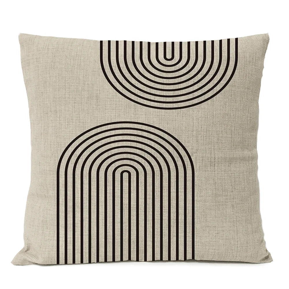 Housse de coussin abstrait et géométrique