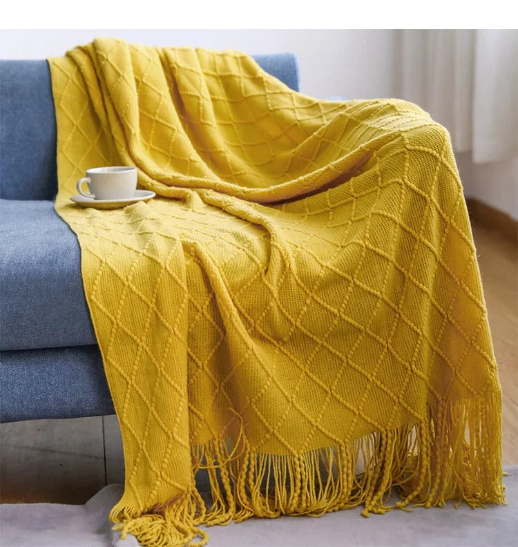 Couverture tricotée