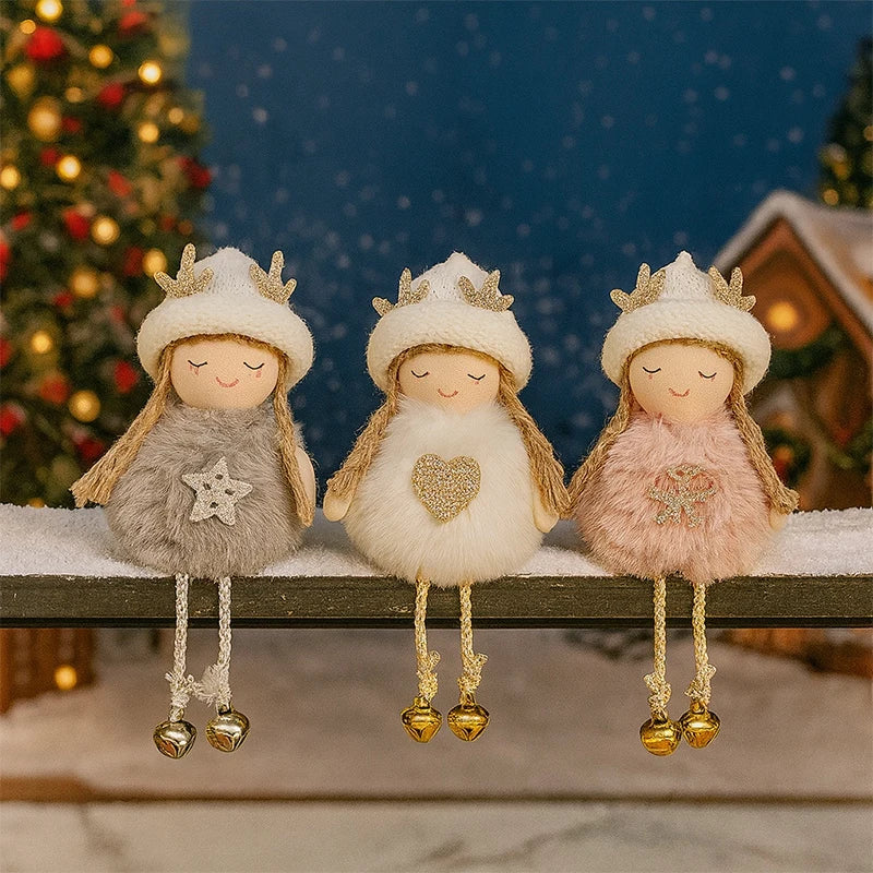 Décorations de sapin – Petits anges et poupées en tissu