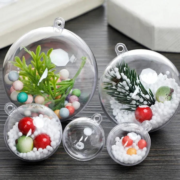 Boules de Noël transparentes à remplir