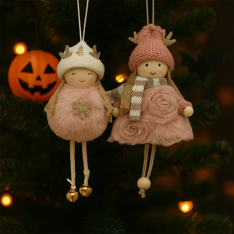 Décorations de sapin – Petits anges et poupées en tissu