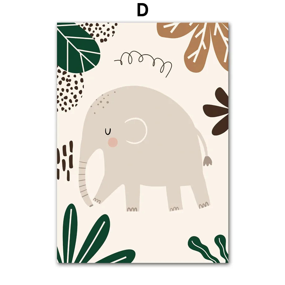 Toiles décoratives animaux de la jungle