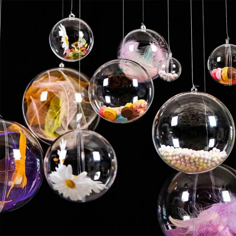 Boules de Noël transparentes à remplir