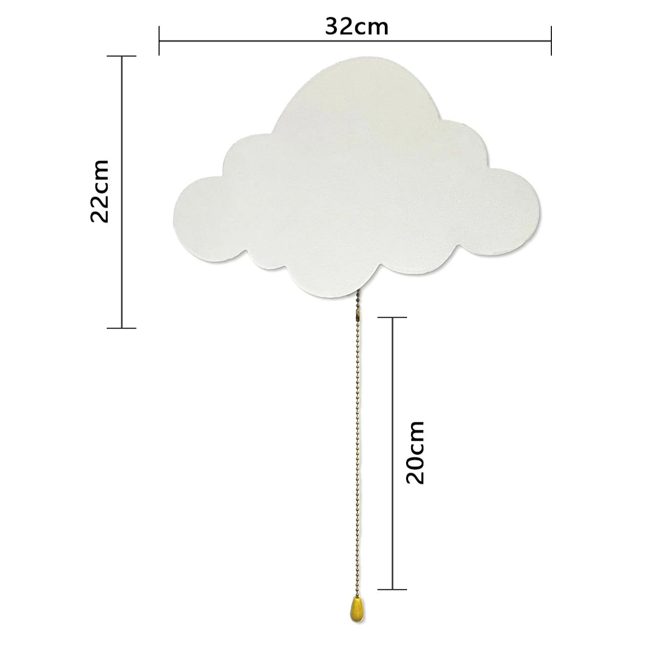 Luminaire LED nuage en bois