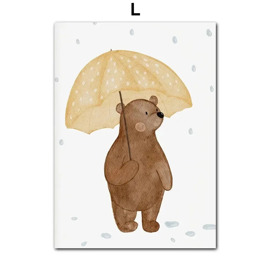 Adorables toiles petits ours pour chambre d’enfant