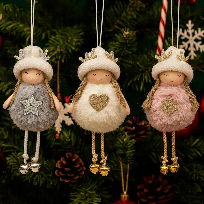 Décorations de sapin – Petits anges et poupées en tissu