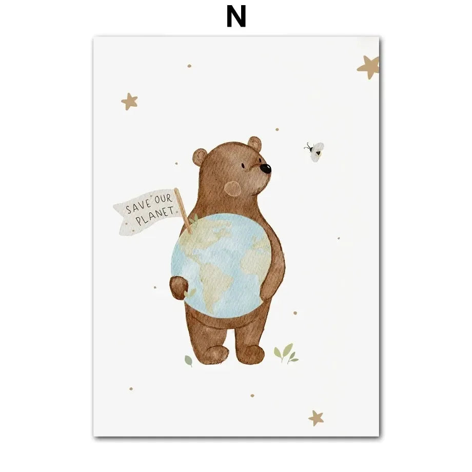 Adorables toiles petits ours pour chambre d’enfant