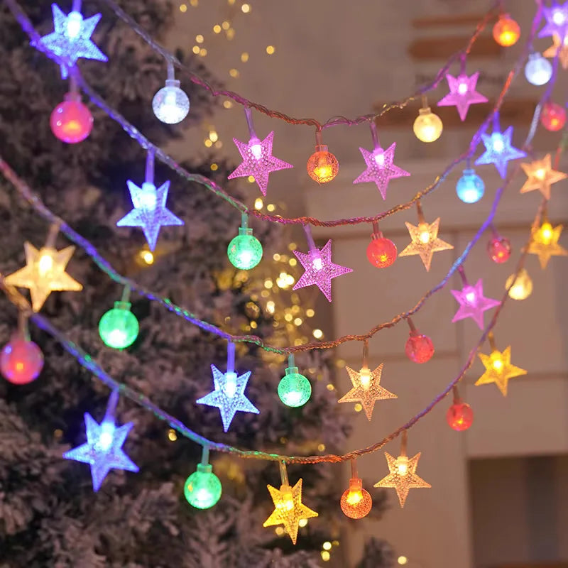 Guirlandes lumineuses de Noël – Étoiles, sapins, lunes ou boules