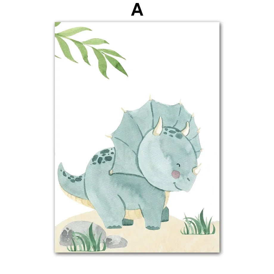 Toiles décoratives dinosaures pour chambre d’enfant