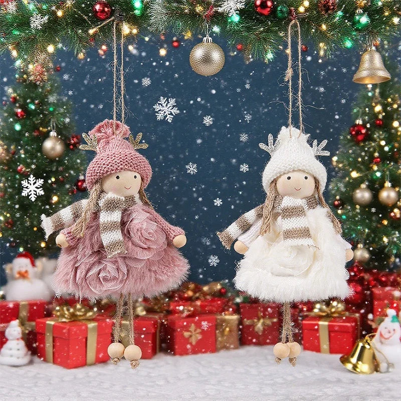 Décorations de sapin – Petits anges et poupées en tissu