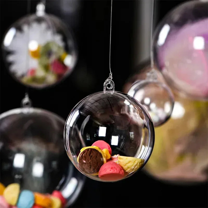 Boules de Noël transparentes à remplir