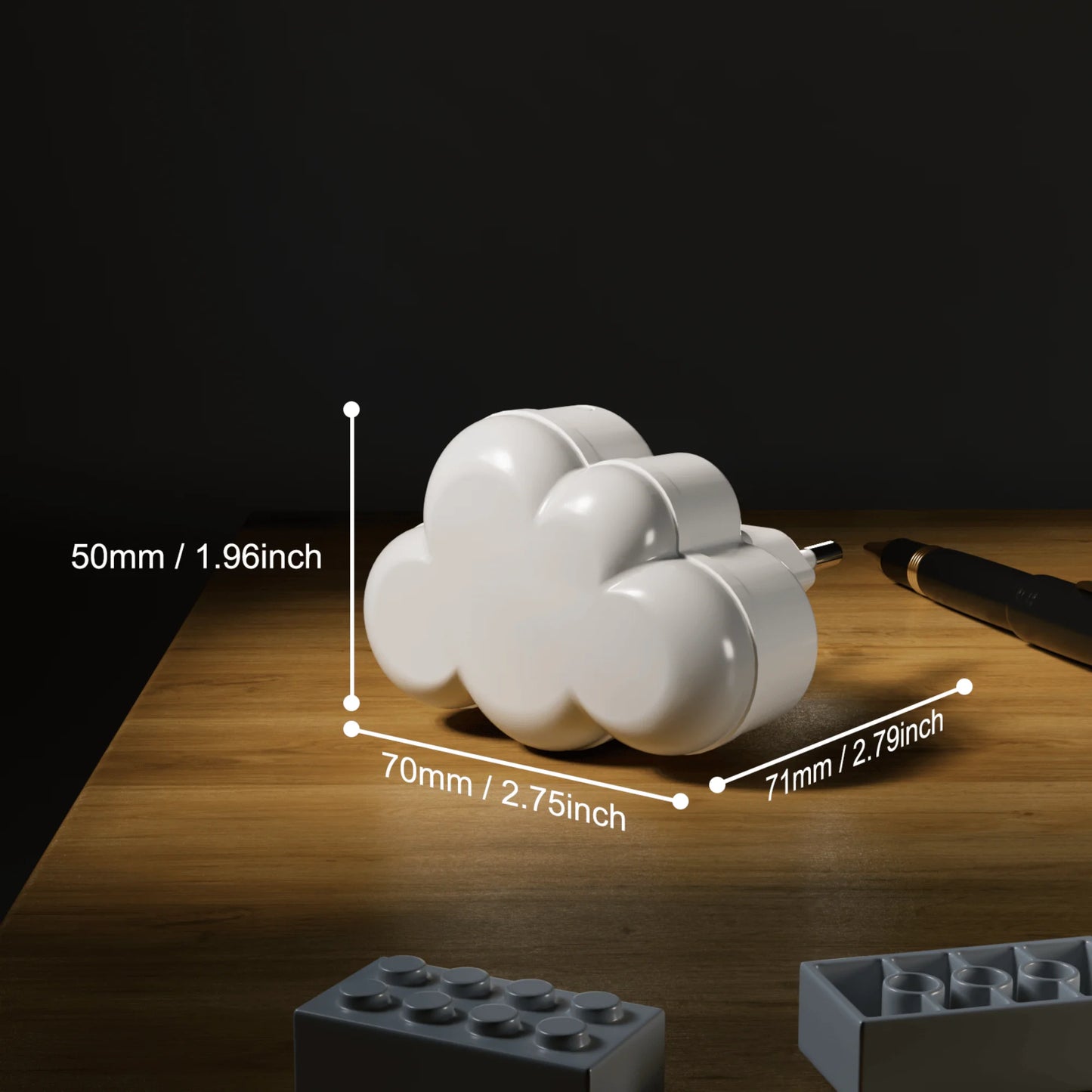 Veilleuse LED nuage sur prise