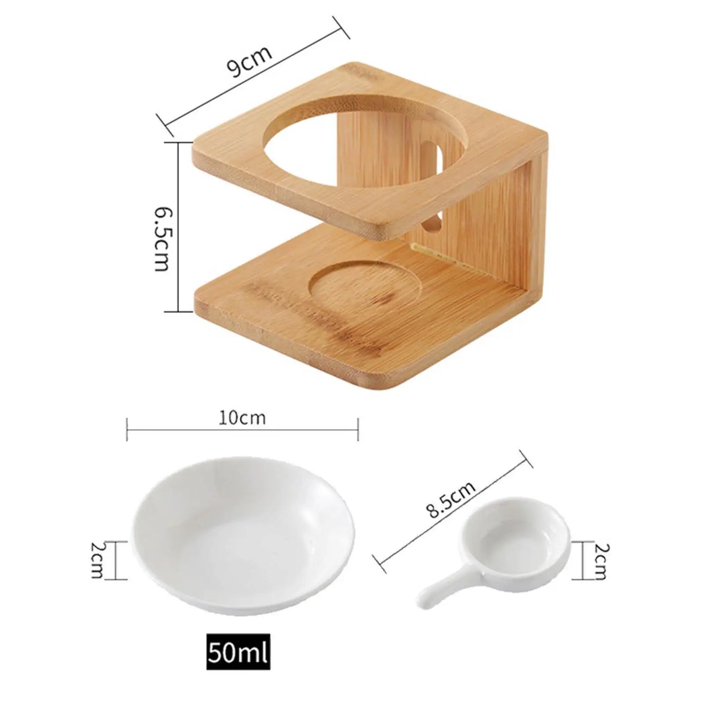 Brûleur huile essentielle et bougie céramique et bois
