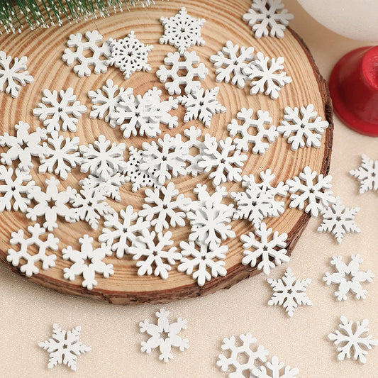 Flocon de neige blanc en bois