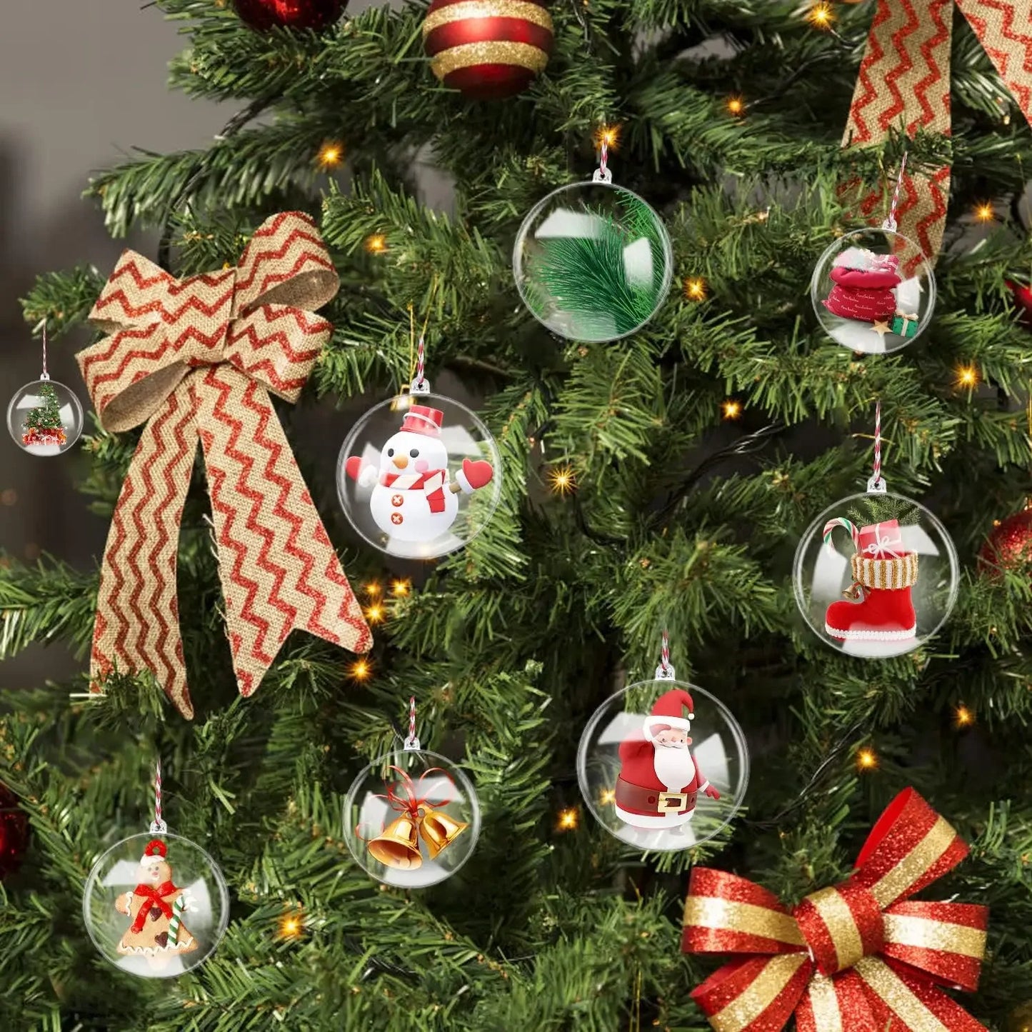 Boules de Noël transparentes à remplir