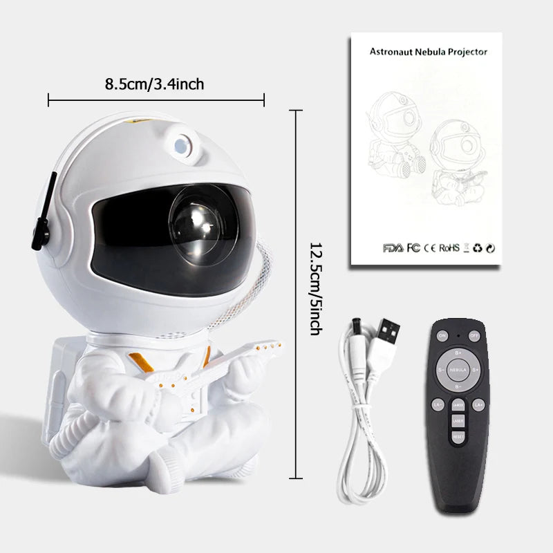 Lampe projecteur astronaute – veilleuse étoiles au plafond