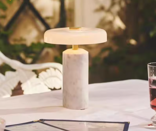 Lampe LED champignon en marbre