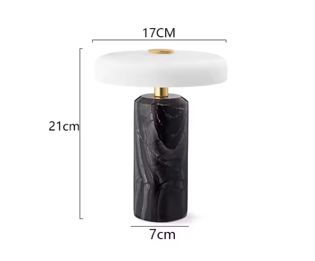Lampe LED champignon en marbre