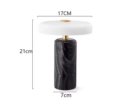 Lampe LED champignon en marbre