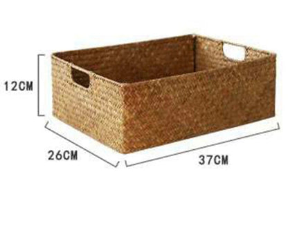Panier de rangement en osier tressé