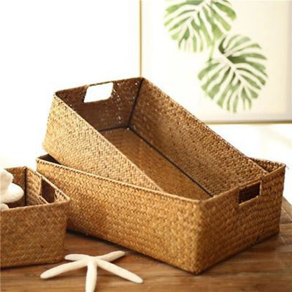 Panier de rangement en osier tressé