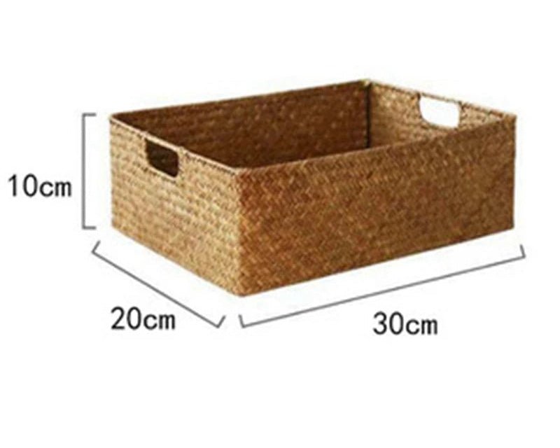 Panier de rangement en osier tressé