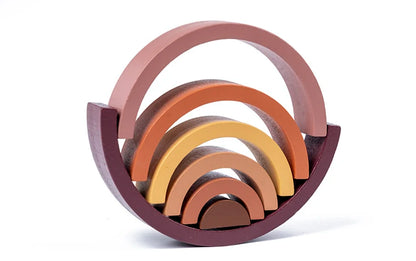 Arc-en-ciel en bois à empiler