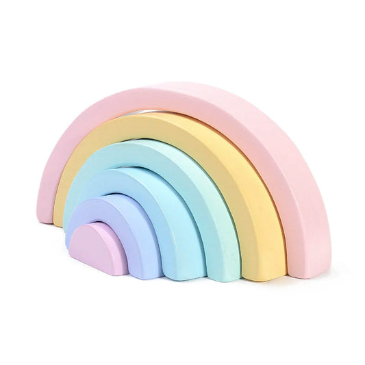 Arc-en-ciel en bois à empiler