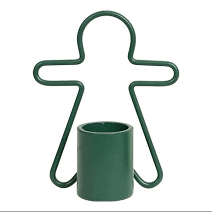 Bougeoir en métal – Bonhomme pain d’épices & esprit de Noël