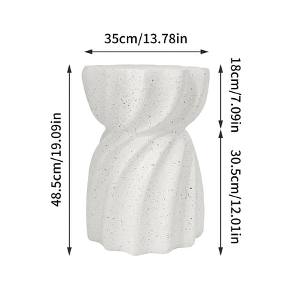 Tabouret design en béton blanc – Table d’appoint minimaliste