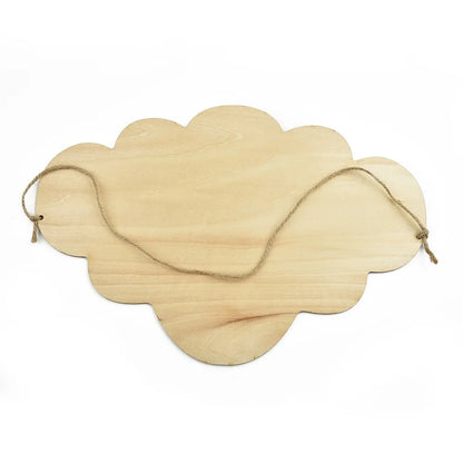 Miroir nuage en acrylique avec base en bois