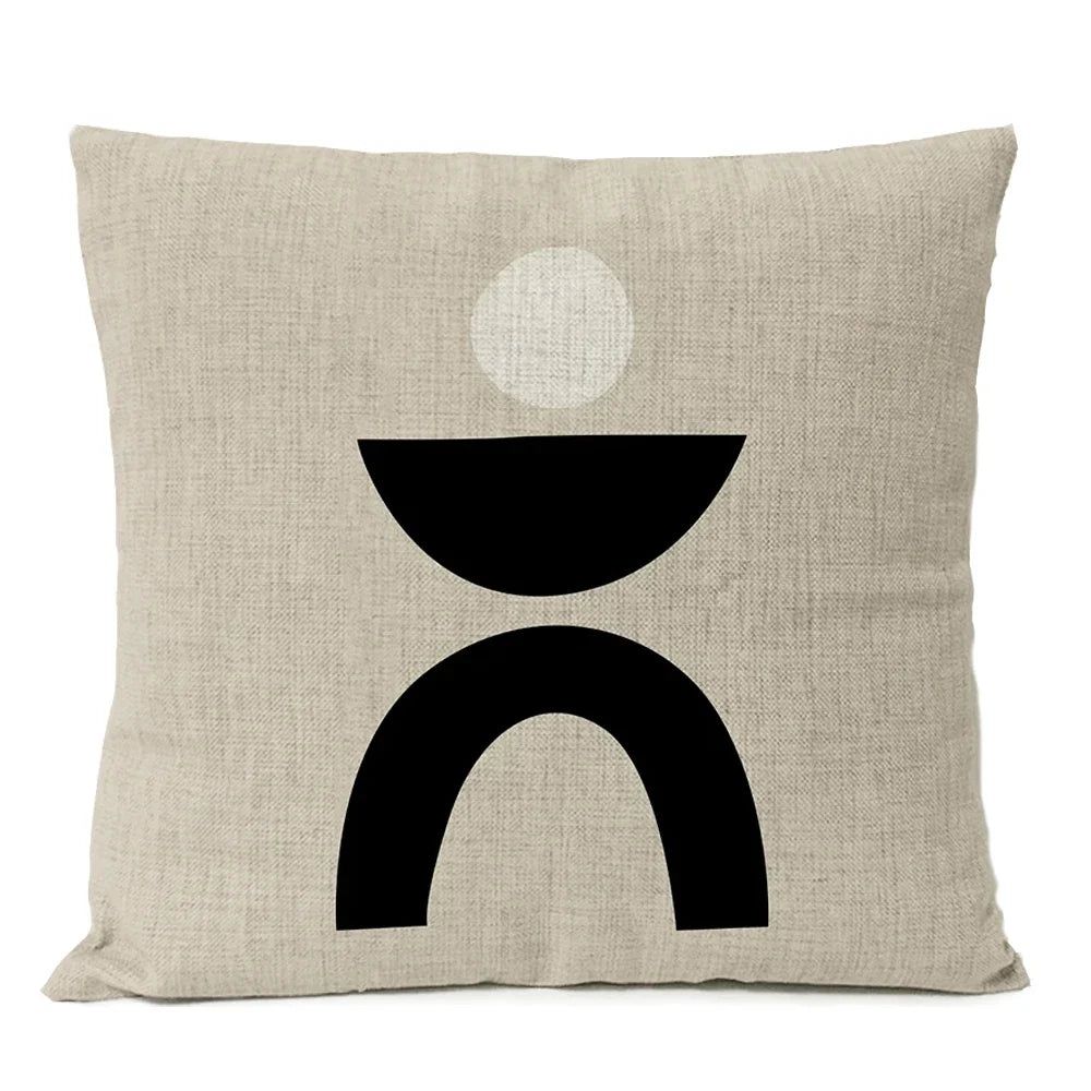 Housse de coussin abstrait et géométrique