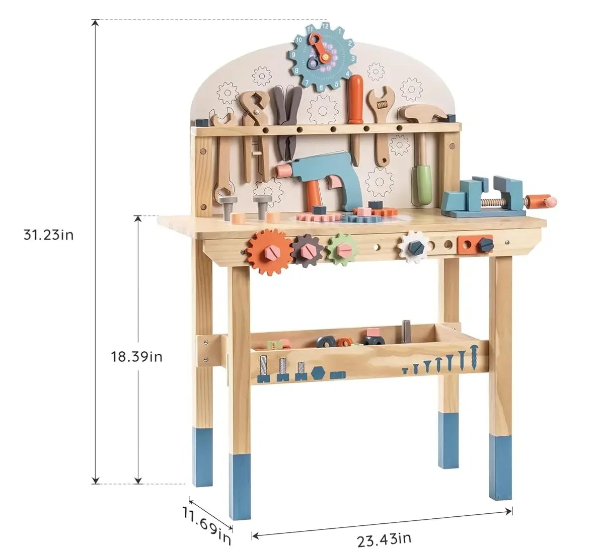 Établi en bois pour enfants