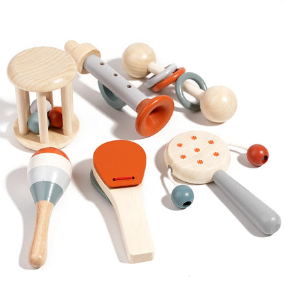 Jeux musicaux en bois certifiés CE – xylophone & maracas pour enfants 3 à 6 ans