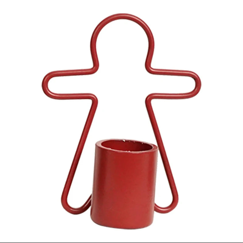 Bougeoir en métal – Bonhomme pain d’épices & esprit de Noël