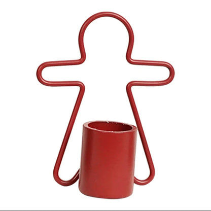 Bougeoir en métal – Bonhomme pain d’épices & esprit de Noël