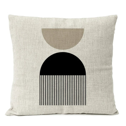 Housse de coussin abstrait et géométrique