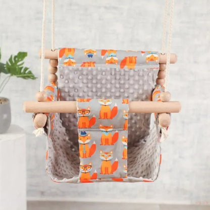 Chaise balançoire en bois pour enfants