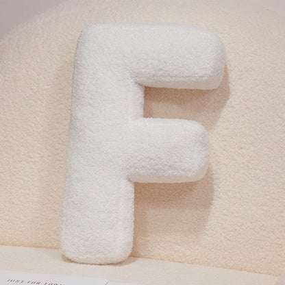 Coussins lettres blancs tout doux