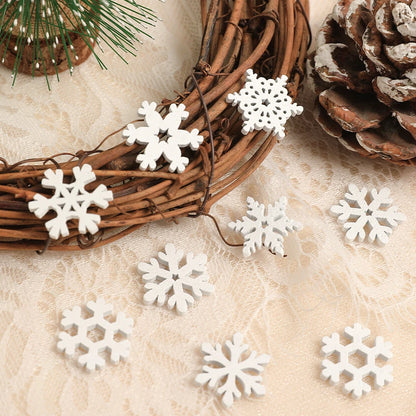 Flocon de neige blanc en bois