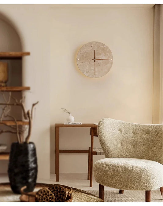 Horloge en Travertin