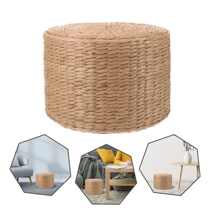 Pouf en rotin naturel – assise d’appoint & déco bohème
