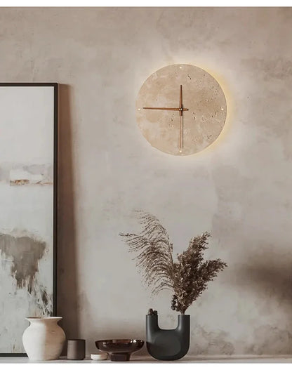 Horloge en Travertin